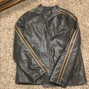 Faux leather men’s coat